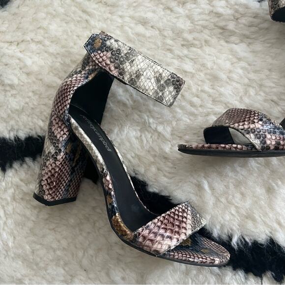 Jeffery Campbell Lindsay Snake Embossed Leather Heels - Picture 4 of 10